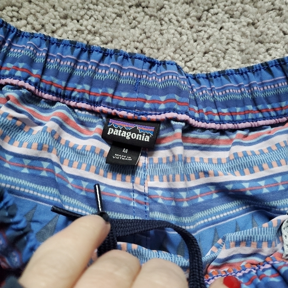 Patagonia Aztec Style Patterned Athletic Shorts - Picture 3 of 9